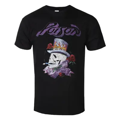 t-shirt metal men's Poison - Smoking Skull - ROCK OFF