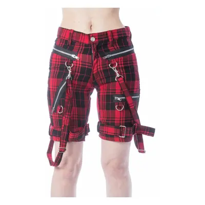 Women's shorts CHEMICAL BLACK - RENITA - RED TARTAN