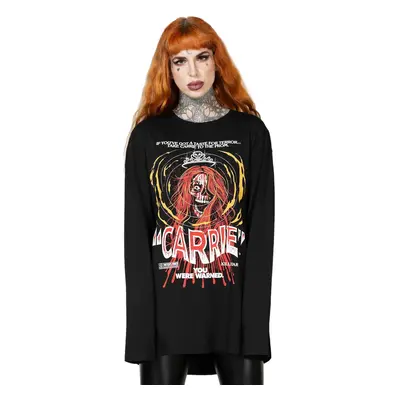 unisex long sleeve t-shirt KILLSTAR - Warned - Black