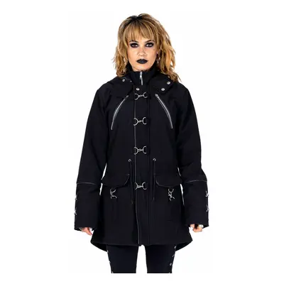 women's coat POIZEN INDUSTRIES - MAKARA - BLACK