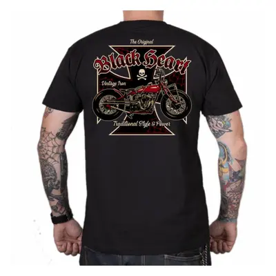 Men's t-shirt BLACK HEART - VINTAGE IRON - BLACK