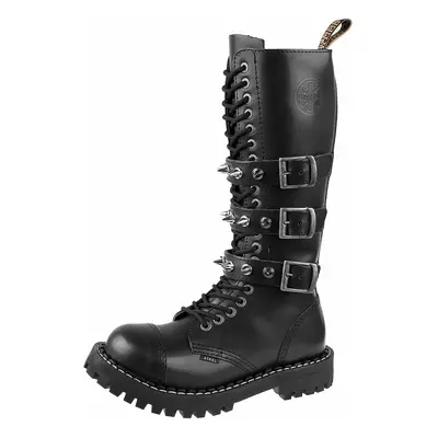 leather boots women's - STEEL