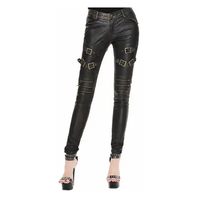 women's trousers DEVIL FASHION - Psalm Of Victory Steampunk Slim Fit Leather