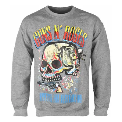 men's sweatshirt Guns N' Roses - Appetite For Destruction Skull Painting - Grey