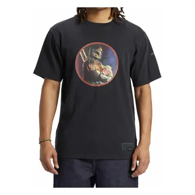 men's t-shirt DC - Star Wars MANDO AND THE CHILD HSS - BLACK PIGMENT DYE