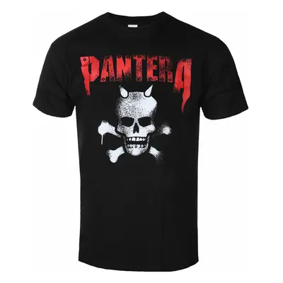 men's t-shirt Pantera - Horned Skull Stencil - Black