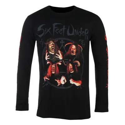 men's long-sleeved t-shirt SIX FEET UNDER - ZOMBIE - BLACK - PLASTIC HEAD