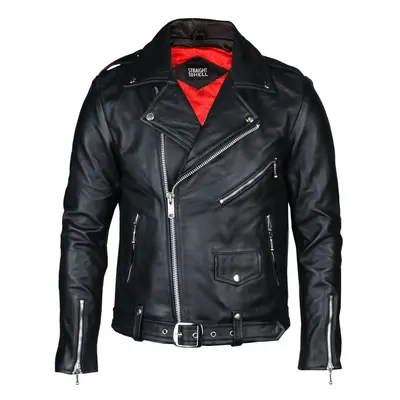 Men's leather jacket STRAIGHT TO HELL - Commando Blk Nick