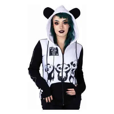 women's hoodie KILLER PANDA - LOST - WHITE / BLACK