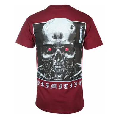 men's T-shirt DIAMOND x Terminator - Primitive Machine - burgundy