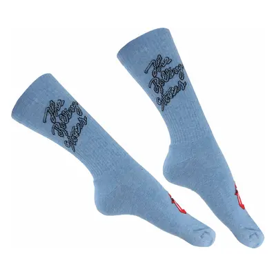 socks Rolling Stones - Script Logo - BLUE - ROCK OFF