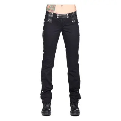 pants women BLACK PISTOL - Stud Low Cut Denim - Black