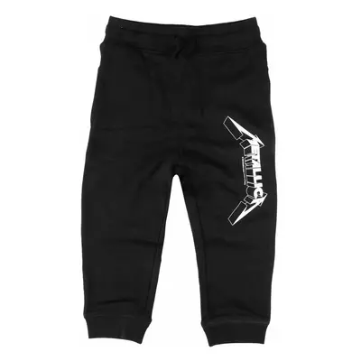 Children's trousers (sweatpants) Metallica - (Logo) - black - white - Metal-Kids