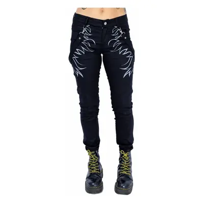 women's trousers HEARTLESS - INFERNO - BLACK