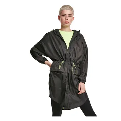 women's jacket URBAN CLASSICS - Transparent Light Parka - black / electriclime