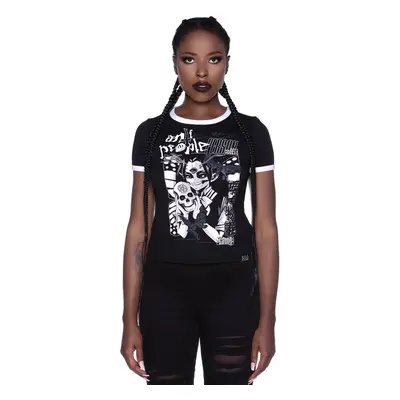 Women's t-shirt KILLSTAR - No Fairytale - Ringer