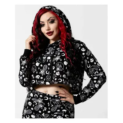 women's sweatshirt KILLSTAR - Purr Off Cropped - Black