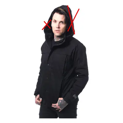 men's jacket Vixxsin - LINCOLN - BLACK - DAMAGED