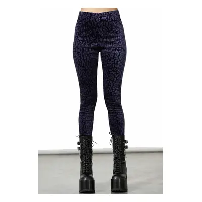 women's trousers (leggings) KILLSTAR - Caturday - Plum