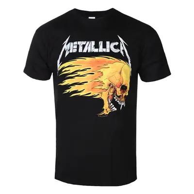 Men's t-shirt Metallica - Flaming Skull Tour Black