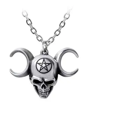 Pendant necklace ALCHEMY GOTHIC - Triunity Skull - Pewter