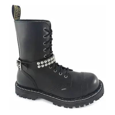 Shoe harness Leather boot strap with rivets - bubble