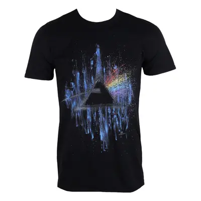 men's t-shirt Pink Floyd - DSOTM Blue Splatter - Black - ROCK OFF