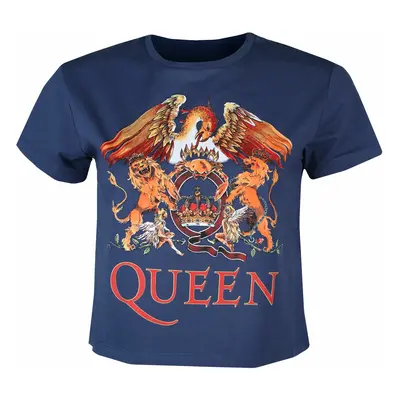 women's t-shirt (top) Queen - Classic Crest - DENIM - ROCK OFF