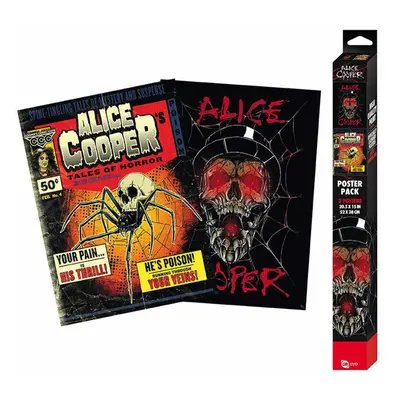 poster (set 2pcs) ALICE COOPER - Tales of Horror/Skull