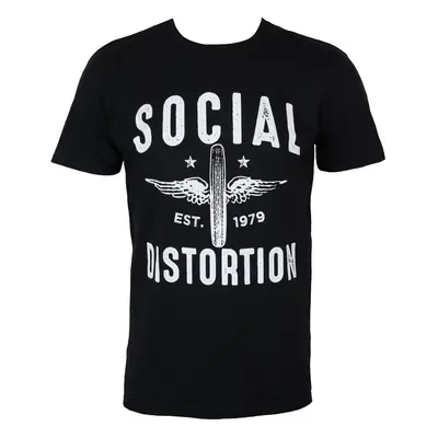 t-shirt metal men's Social Distortion - WINGED WHEEL - PLASTIC HEAD