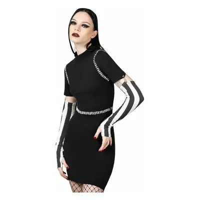 women's dress KILLSTAR - Stripes & Stitches - Black