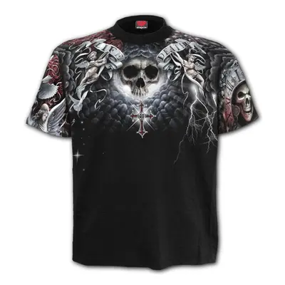 t-shirt men's - LIFE AND DEATH CROSS - SPIRAL