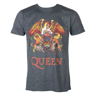 Men's t-shirt Queen - Classic Crest - HEATHER - ROCK OFF