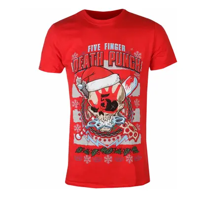 men's t-shirt Five Finger Death Punch - Zombie Kill Xmas - RED - ROCK OFF