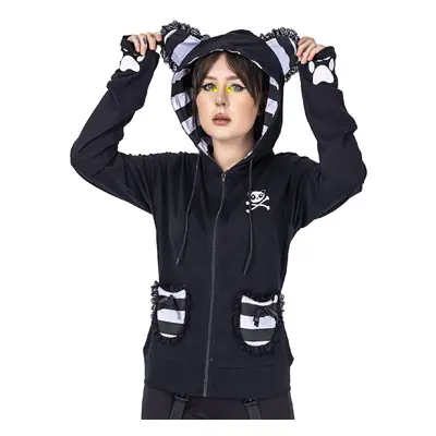 women's hoodie KILLER PANDA - KP FRILL - BLACK