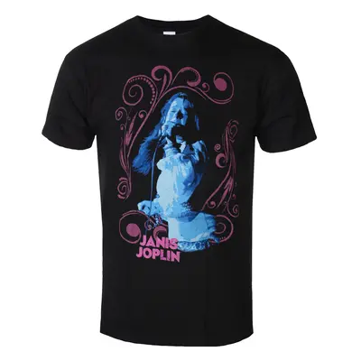 men's t-shirt Janis Joplin - Floral Frame - ROCK OFF