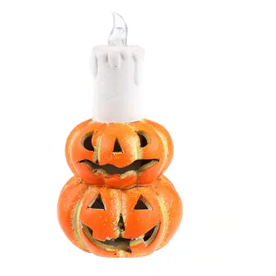 Decoration CERAMIC PUMPKIN WITH CANDLE AND LIGHT