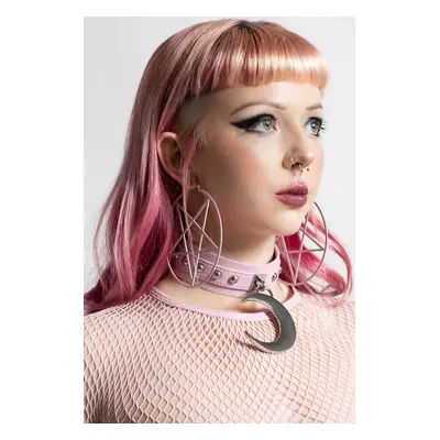 earring KILLSTAR - Pentagram Hoop - Pastel Pink