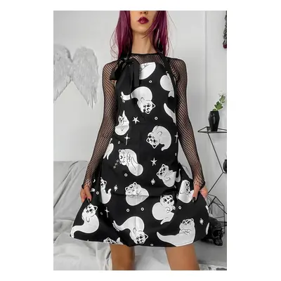 apron KILLSTAR - Ghost Kitty - Black