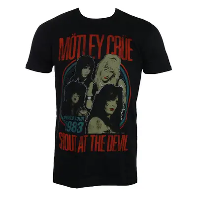 t-shirt metal men's Mötley Crüe - Vintage World Tour Devil - ROCK OFF