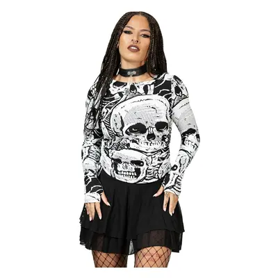 women's long sleeve t-shirt KILLSTAR - Unhappy Haunting - Black & White