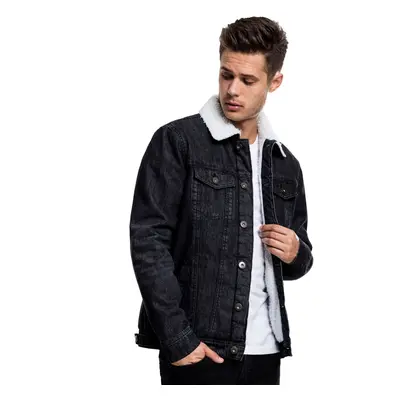 men´s jacket URBAN CLASSICS - Sherpa Denim