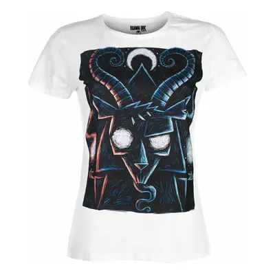 women's t-shirt AKUMU INK - Baphomet's Curse - White