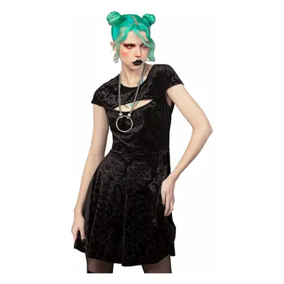 women's dress KILLSTAR - Blasphemia Keyhole Skater - Black