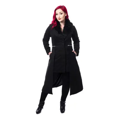 women's coat POIZEN INDUSTRIES - ADERYN COAT - BLACK