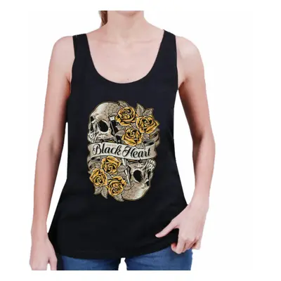 women's tank top BLACK HEART - ROMANTIC - BLACK