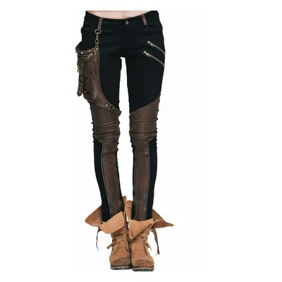 women's trousers DEVIL FASHION - Blade Steampunk Pants with Decorative Thigh Holster