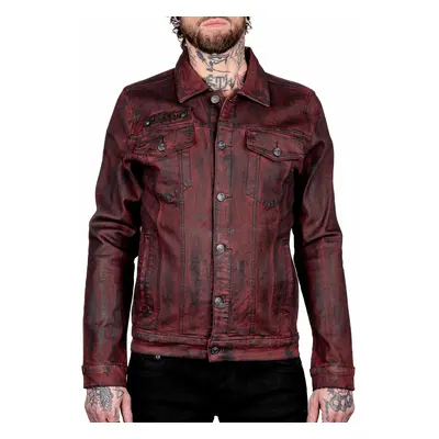 men's jacket WORNSTAR - Idolmaker Coated Denim - Crimson