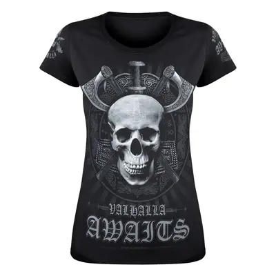 Women's t-shirt VICTORY OR VALHALLA - SKULL