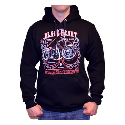 hoodie men's - FLAME CHOPPER - BLACK HEART